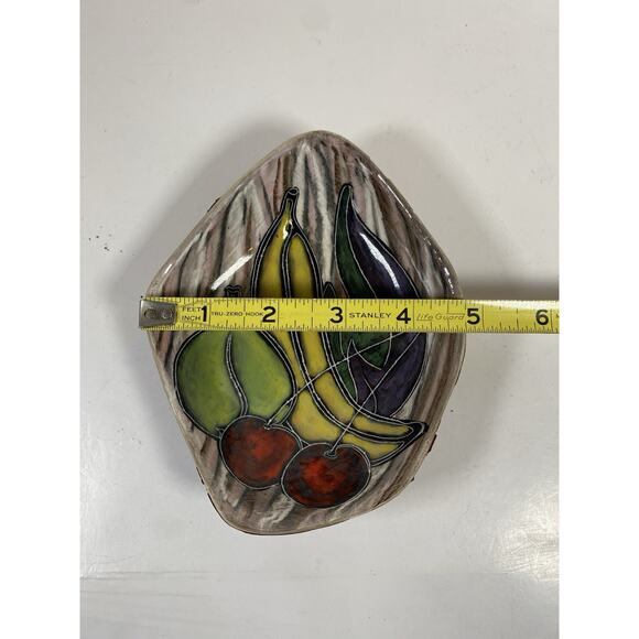 Vintage Italian art pottery sgraffito San Marino dish Leather bottom - Picture 8 of 9